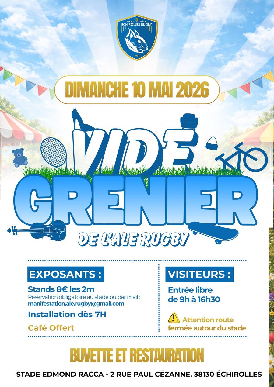 Vide-grenier organisé par l'ALE Rugby