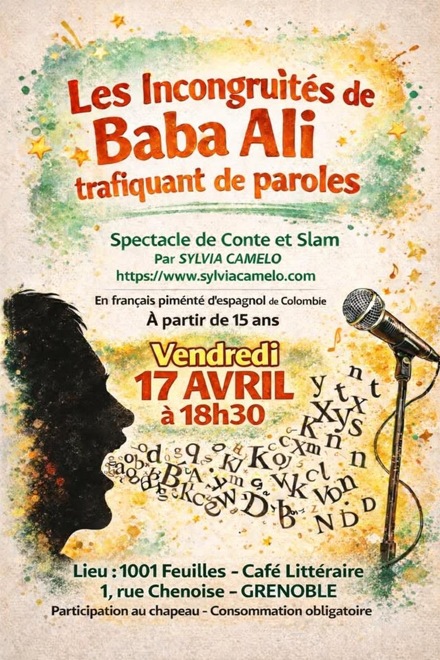 conte et slam 'les incongruités de baba ali"