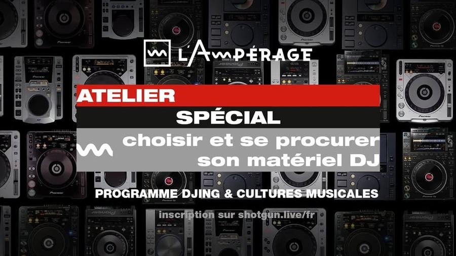 May be an image of text that says 'm LAMPÉRAGE PÉRAGE 円 ٥ g 1 PaTan ATELIER SPÉCIAL choisir et se procurer m son matériel DJ PROGRAMME DJING & CULTURES MUSICALES inscription sur shotgun.live/fr'