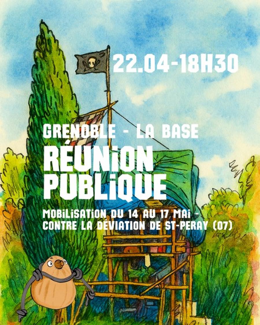 Réunion Publique : Lutte contre la déviation de Saint-Péray et mobilisation du 14 au 17 mai : On Fait Pas L’Pont !