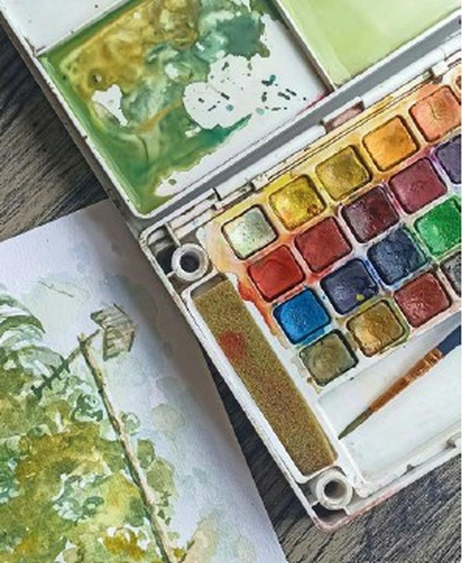Souvenir à l'aquarelle - visite atelier