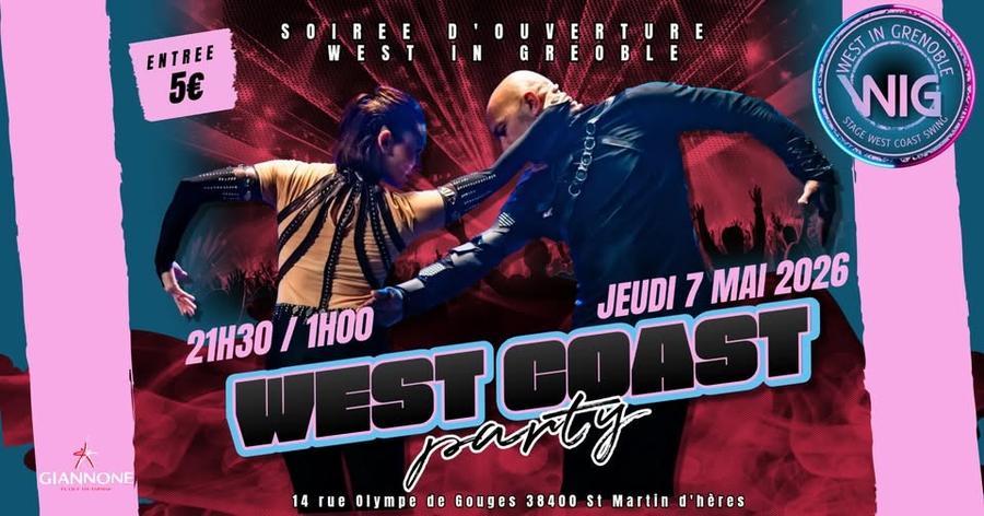 SOIREE WEST COAST SWING  Ouverture West In GRENOBLE