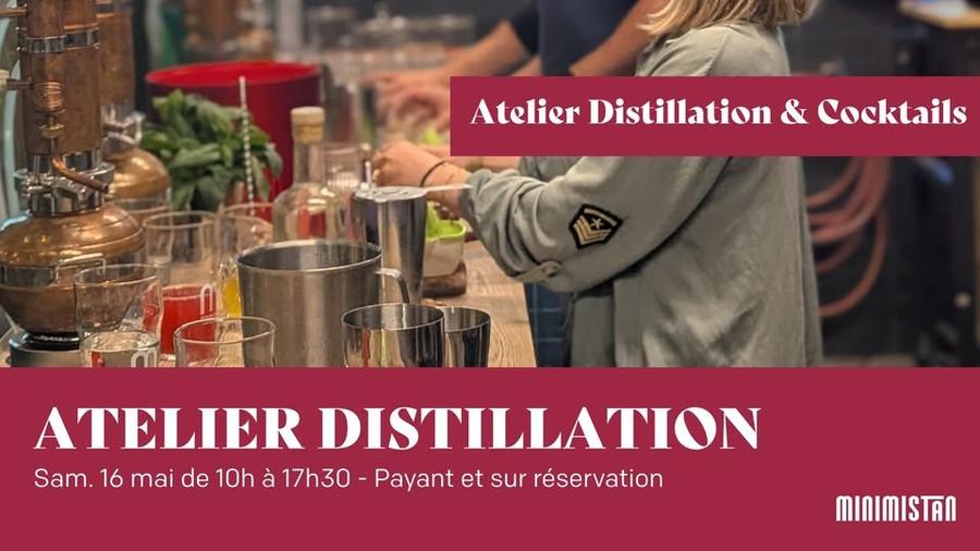 Atelier distillerie et cocktails à l'Alchimisterie du Minimistan