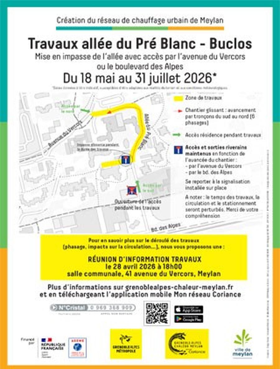 Réunion d'information : travaux RCU allée du Pré blanc